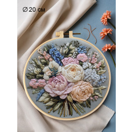 Набор для вышивания гладью "Нежный букет"