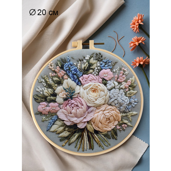 Набор для вышивания гладью "Нежный букет"