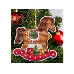 Набор для вышивания крестом "Елочная игрушка. Лошадка"