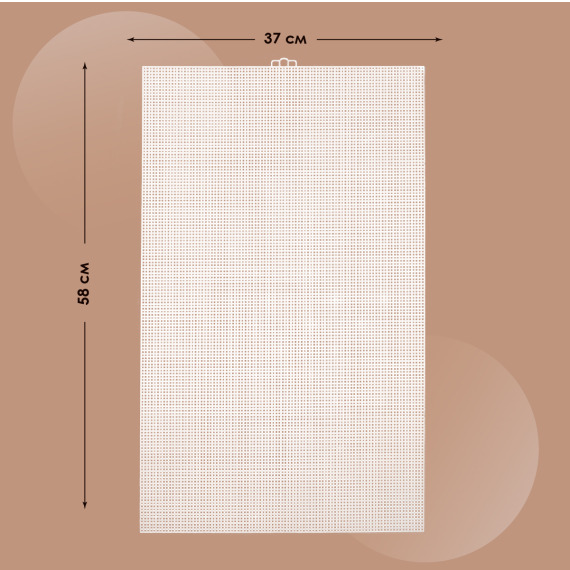 Канва Пластиковая №14 размер 58*37 цв.белый (2листа)