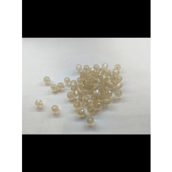 Бусины граненые круглые 10 мм цвет прозрачный кофейный уп.500 гр.