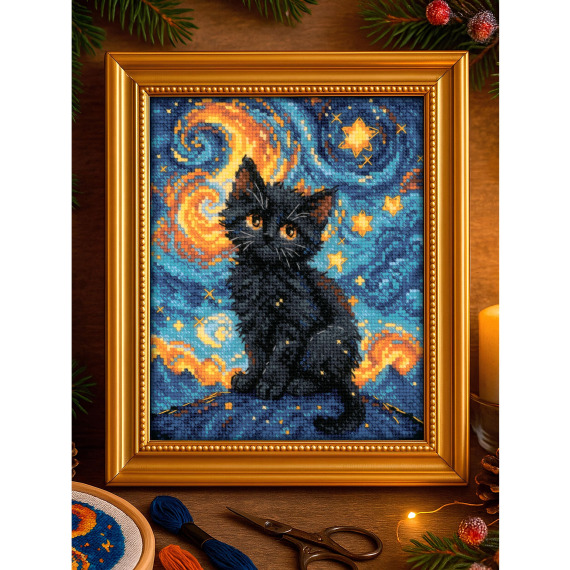 Набор для вышивания "Звездный котик"