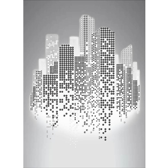 Рисунок на ткани для вышивания бисером Город