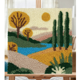  Ковровая вышивка "Осенний пейзаж"