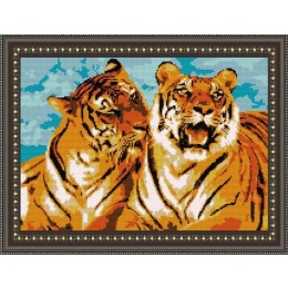 Рисунок на ткани "Тигриная нежность"