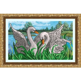 Рисунок на ткани "Лебединая верность"