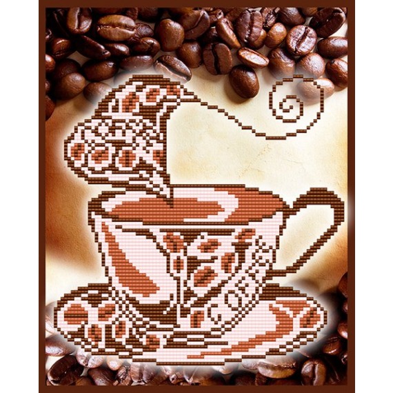 Рисунок на ткани "Ароматный кофе"