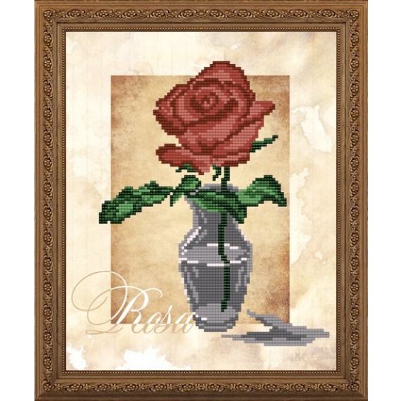 Рисунок на ткани "Роза"
