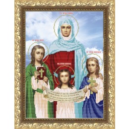 Рисунок на ткани "Вера, Надежда, Любовь и мать их София"